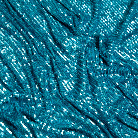 1 Yard Embroidered Tulle Lace Fabric with Sequins, 46/48" Wide, Elegant Bridal & Evening Wear Material