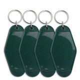 Retro Motel Keychain with Silver Ring - Teal (4 per Set)