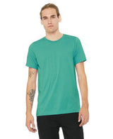 Bella Canvas 3001 Airlume Combed And Ring-Spun Cotton Fabric - Teal, Crewneck, Short Sleeve (1 Piece)