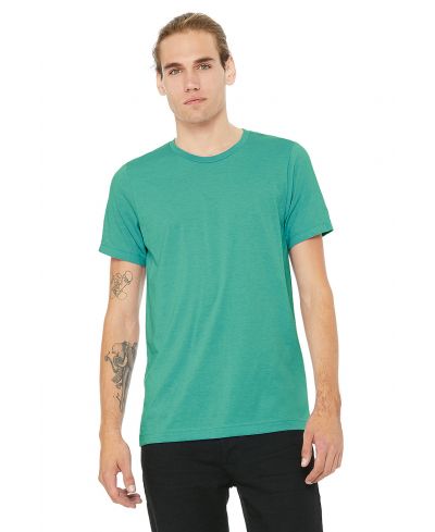 Bella Canvas 3001 Airlume Combed And Ring-Spun Cotton Fabric - Teal, Crewneck, Short Sleeve (1 Piece)