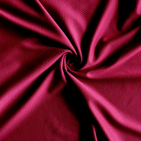 Dri-Fit Stretch Mini Mesh Fabric in Team Maroon
