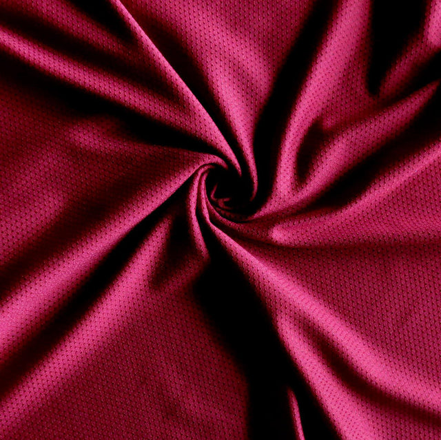Dri-Fit Stretch Mini Mesh Fabric in Team Maroon