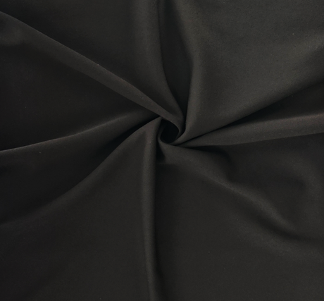 Techno Crepe Polyester Spandex Fabric - Black, 58/60" Width