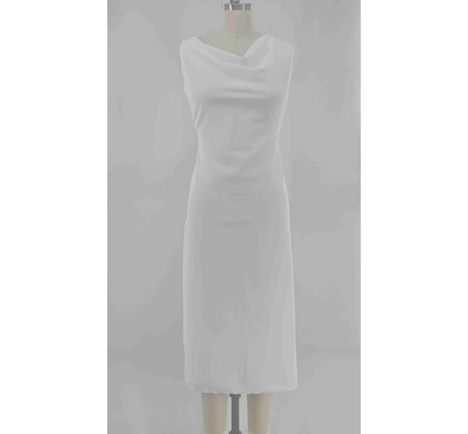 Techno Crepe Polyester Spandex Fabric - Ivory, 58/60" Width
