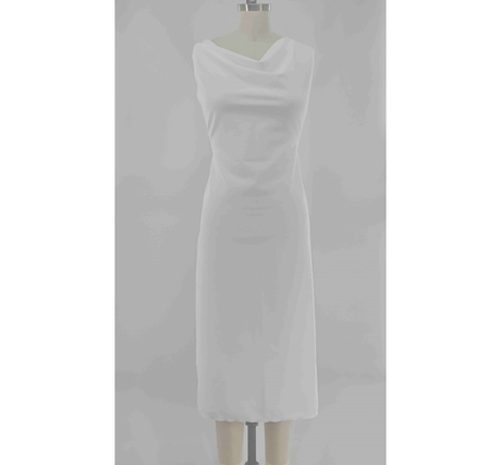 Techno Crepe Polyester Spandex Fabric - Ivory, 58/60" Width