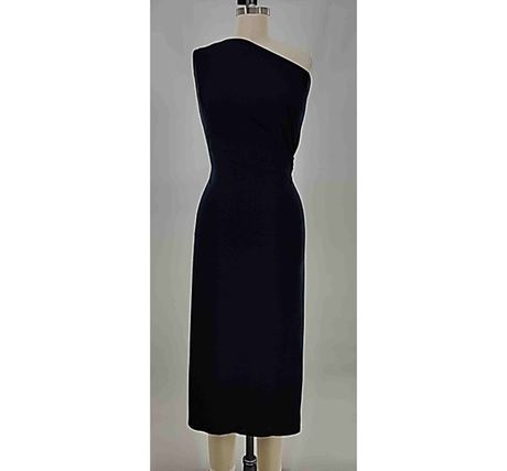 1 Yard Dark Navy Techno Crepe Fabric, Stretch Polyester Spandex Blend 58/60 Inches Wide