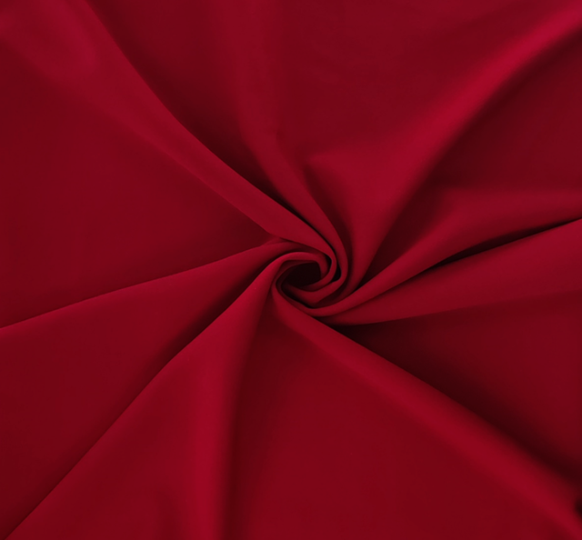 Techno Crepe Ruby Polyester Spandex Fabric - Ruby Red, 58/60" Width