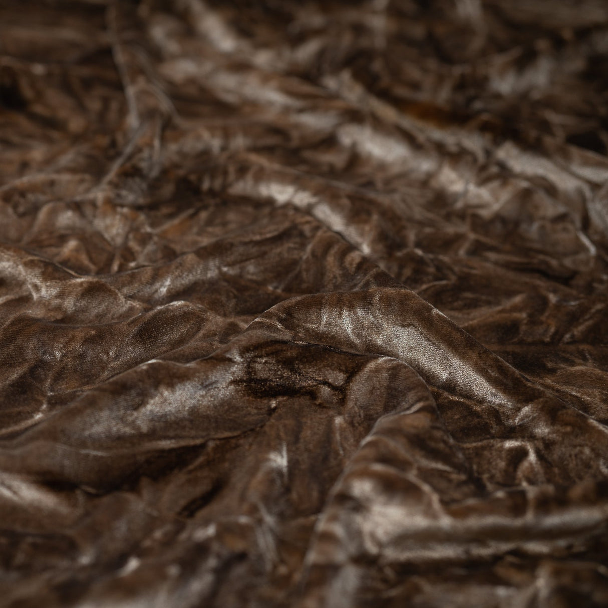 Tempest Tie Dye On Revival Crushed Stretch Velvet Fabric - Eggplant, Grey, Sand, Cocoa, Rust, 56" Width (1 Yard)
