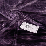 Tempest Tie Dye On Revival Crushed Stretch Velvet Fabric - Eggplant, Grey, Sand, Cocoa, Rust, 56" Width (1 Yard)