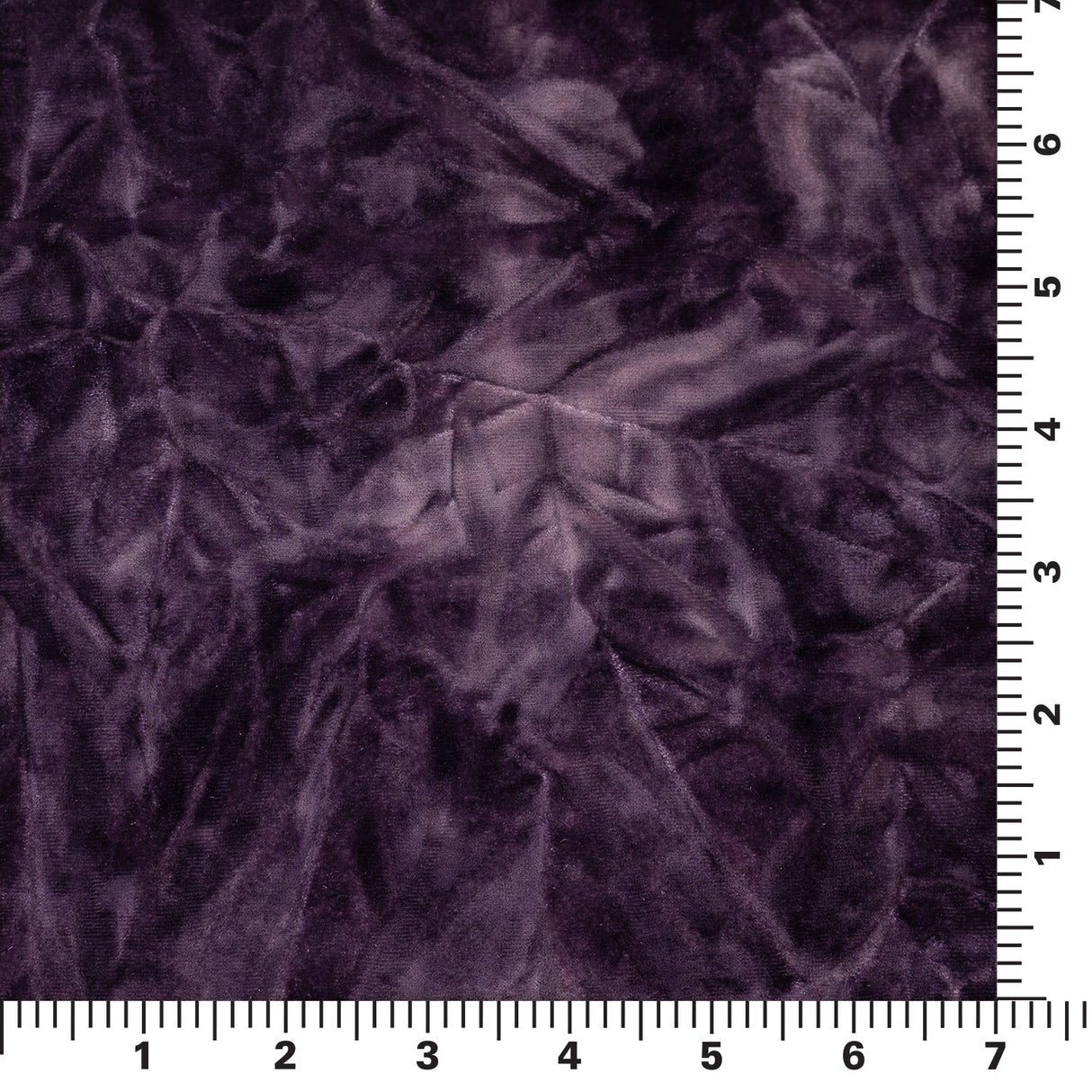 Tempest Tie Dye On Revival Crushed Stretch Velvet Fabric - Eggplant, Grey, Sand, Cocoa, Rust, 56" Width (1 Yard)