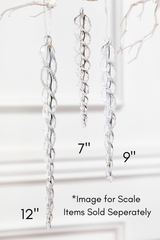 9 Inch Glass Icicle Ornament Medium