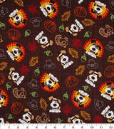 Quilting Cotton Thanksgiving I Woof You Brown Harvest