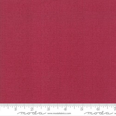 Cotton Wideback Fabric Thatched Cranberry 108"