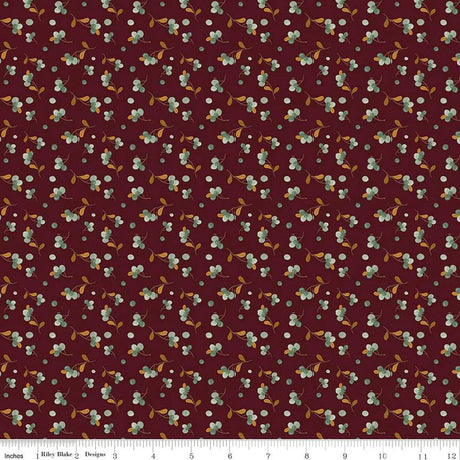 Cotton Print Fabric The Awe of Autumn Bittersweet Mahogany 43/44