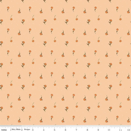 Cotton Print Flower Toss Blush 43/44 Fabric