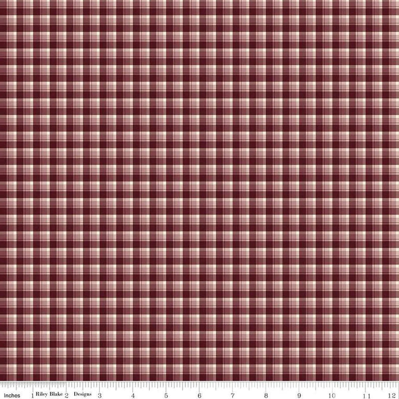 Cotton Plaid Fabric Purple 43/44 The Awe of Autumn