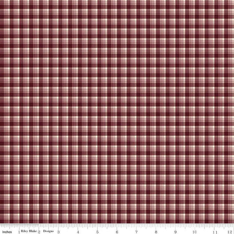Cotton Plaid Fabric Purple 43/44 The Awe of Autumn