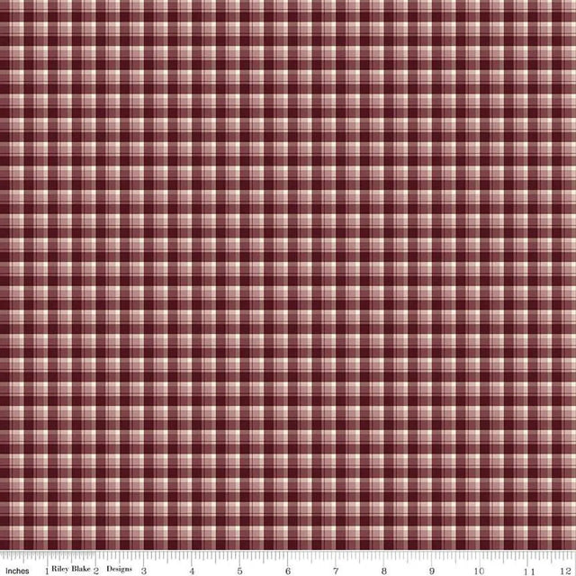 Cotton Plaid Fabric Purple 43/44 The Awe of Autumn