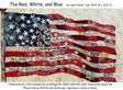 Printed Paper Pattern Red White and Blue Flag Collage Pattern by Laura Heine
