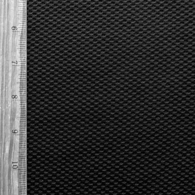 Black Thermo Micropoly Lycra Jersey Knit Fabric