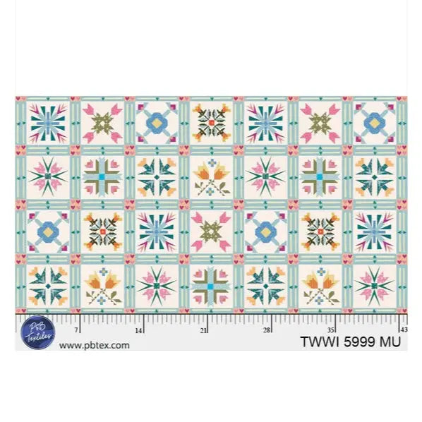Cotton Print Things With Wings Geo Florals Fabric