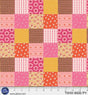 Cotton Fabric Things With Wings Pink Yellow Squares 44/45"