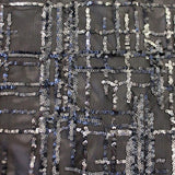 Stretch Mesh Sequin Thin Plaid Fabric