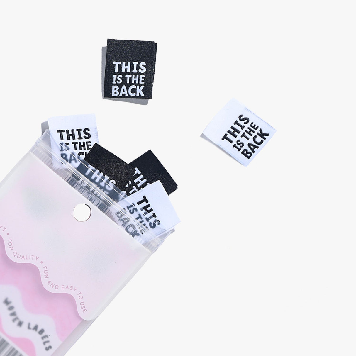 Woven Labels "This is the Back" 6 Pack