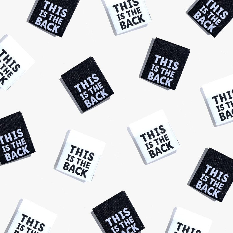 Woven Labels "This is the Back" 6 Pack