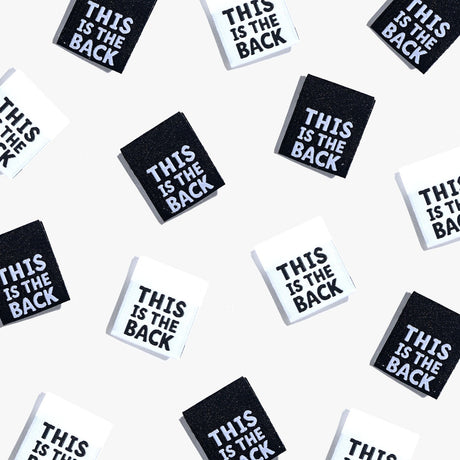 Woven Labels "This is the Back" 6 Pack