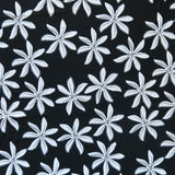 Swim Knit Nylon Spandex Tiare Floral Black White 4-Way Stretch UPF 50+