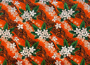 Cotton Fabric Tiare Banana Leaf Tribal Design