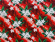Tiare & Banana Leaf Tribal Design Cotton Fabric - Tribal Leaf Print, 45" Width (1 Yard)