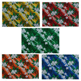 Tiare & Banana Leaf Tribal Design Cotton Fabric - Tribal Botanical Print, 45" Width (1 Yard)