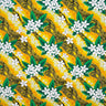 Tiare & Banana Leaf Tribal Design Cotton Fabric - Tribal Botanical Print, 45" Width (1 Yard)