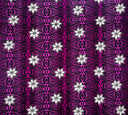 Tiare Polynesian Geometric Design Cotton Fabric - Grey, Blue, Green, Purple, Geometric Pattern, 36" X 45" (1 Yard)