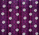 Tiare Polynesian Geometric Design Cotton Fabric - Grey, Blue, Green, Purple, Geometric Pattern, 36" X 45" (1 Yard)
