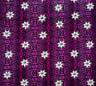Tiare Polynesian Geometric Design Cotton Fabric - Grey, Blue, Green, Purple, Geometric Pattern, 36" X 45" (1 Yard)