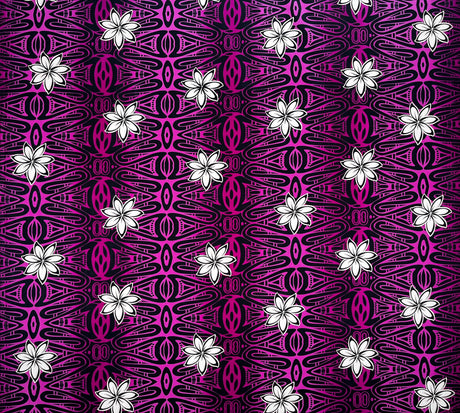 Tiare Polynesian Geometric Design Cotton Fabric - Geometric Pattern, 36" X 45" Width (1 Yard)