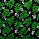 Cotton Fabric Tiare & Split Leaf Light Barkcloth