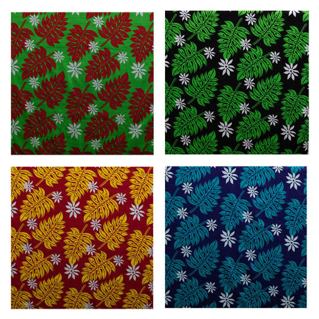 Cotton Fabric Tiare & Split Leaf Light Barkcloth