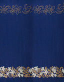 Polyester Glitter Fabric Tiare & Swirls Double Border