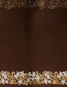 Polyester Glitter Fabric Tiare & Swirls Double Border
