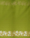 Polyester Glitter Fabric Tiare & Swirls Double Border