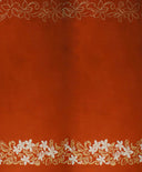 Polyester Glitter Fabric Tiare & Swirls Double Border