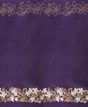 Polyester Glitter Fabric Tiare & Swirls Double Border
