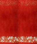 Polyester Glitter Fabric Tiare & Swirls Double Border