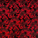 Polyester Foil Fabric Tiare Swirls Print