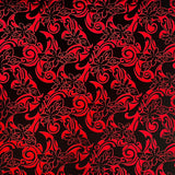 Polyester Foil Fabric Tiare Swirls Print