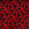 Tiare Swirls Polyester Foil Fabric - White/Gold, Black/Red, Blue/Black, Yellow/Royal, Red/Gold, 36" X 60" (1 Yard)